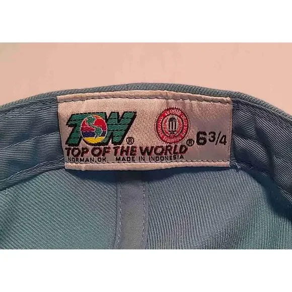 Top Of The World N.C. Tar Heels Logo Embroidered Six-Panel Fitted 6 3/4 Ball Cap - Picture 10 of 10